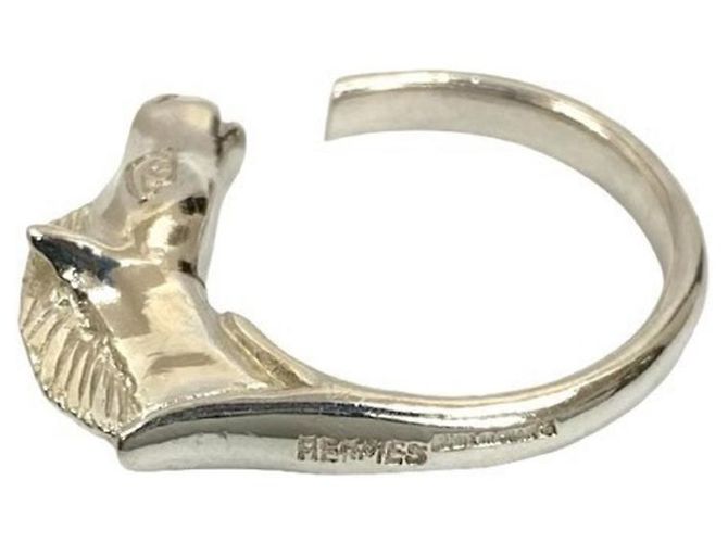 Ring Hermès Bague Cheval Hermes Argenté - vue 4
