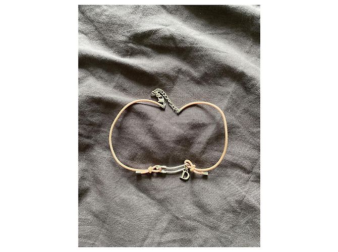 Collana Christian Dior Rosa con Cordino e D Argento - vista 2