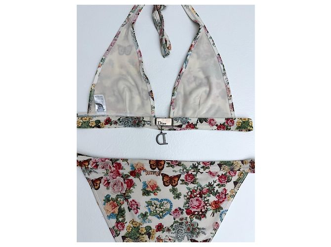 Bikini Christian Dior con Estampado Floral y Mariposas Multicolor - vista 6