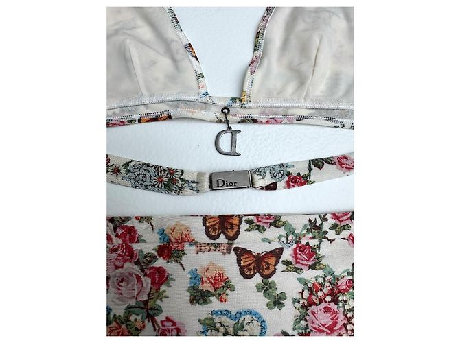 Bikini Christian Dior con Estampado Floral y Mariposas Multicolor - vista 7