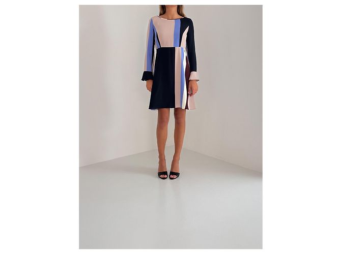 Abito Max & Co a righe con maniche lunghe taglio A-line Multicolore - vista 2