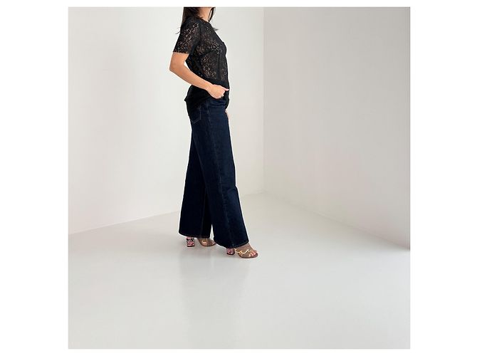 Top de encaje navy de manga corta Dolce & Gabbana Azul marino - vista 4