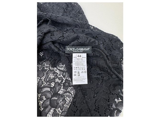 Top de encaje navy de manga corta Dolce & Gabbana Azul marino - vista 5