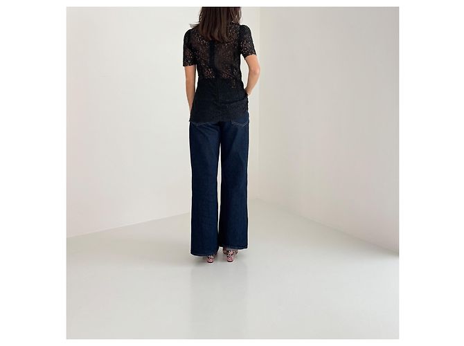 Top de encaje navy de manga corta Dolce & Gabbana Azul marino - vista 7