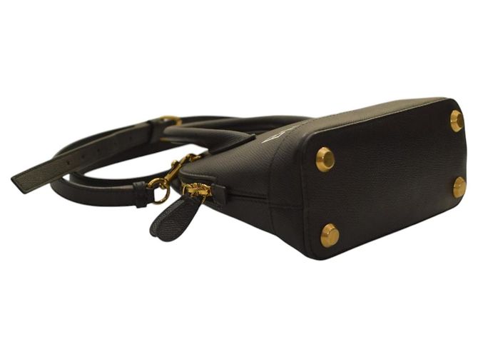 Borsa a tracolla in pelle con logo Balenciaga Ville Top Handle XXS – Nero e bianco - vista 11