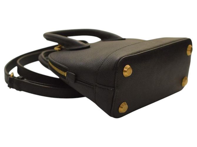 Borsa a tracolla in pelle con logo Balenciaga Ville Top Handle XXS – Nero e bianco - vista 14