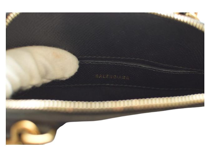 Borsa a tracolla in pelle con logo Balenciaga Ville Top Handle XXS – Nero e bianco - vista 16
