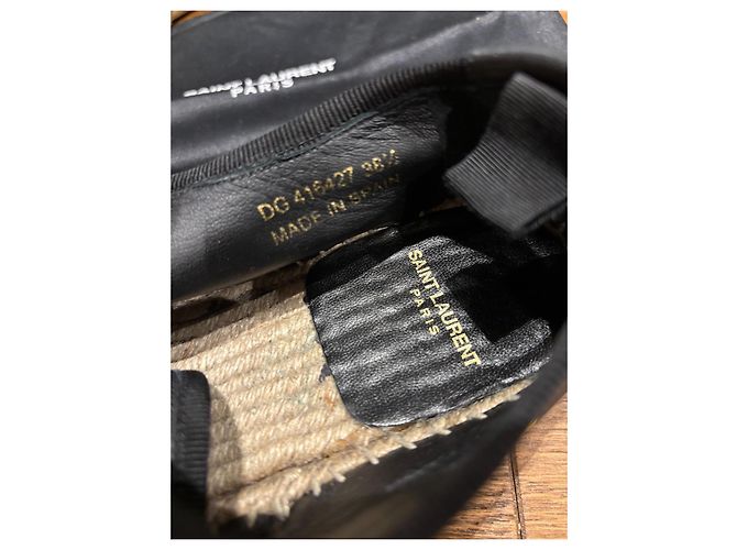 Saint Laurent Espadrilles mit Blumenmuster 38,5 Schwarz - Ansicht 7