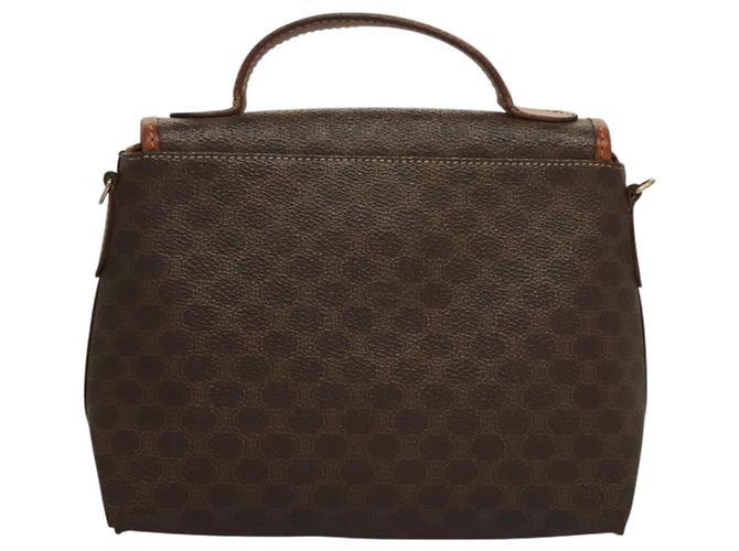 Céline Borsa a mano in tela Macadam CELINE in pelle PVC marrone oro Auth ep10012 D'oro - vista 2