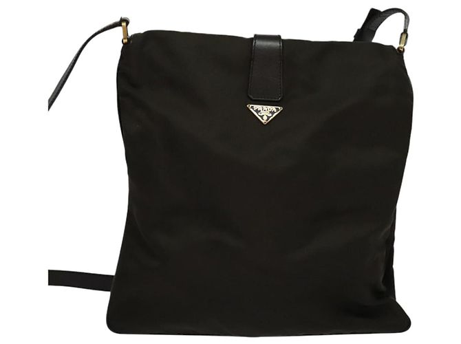 PRADA Schultertasche Nylon Khaki Gold Auth bs28237 Golden - Ansicht 2