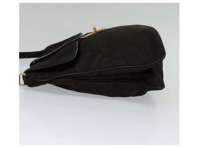 PRADA Schultertasche Nylon Khaki Gold Auth bs28237 Golden - Ansicht 3
