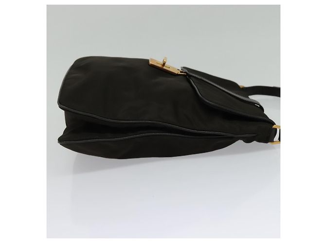 PRADA Schultertasche Nylon Khaki Gold Auth bs28237 Golden - Ansicht 4