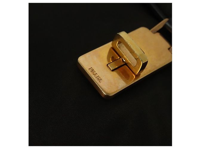 PRADA Schultertasche Nylon Khaki Gold Auth bs28237 Golden - Ansicht 9