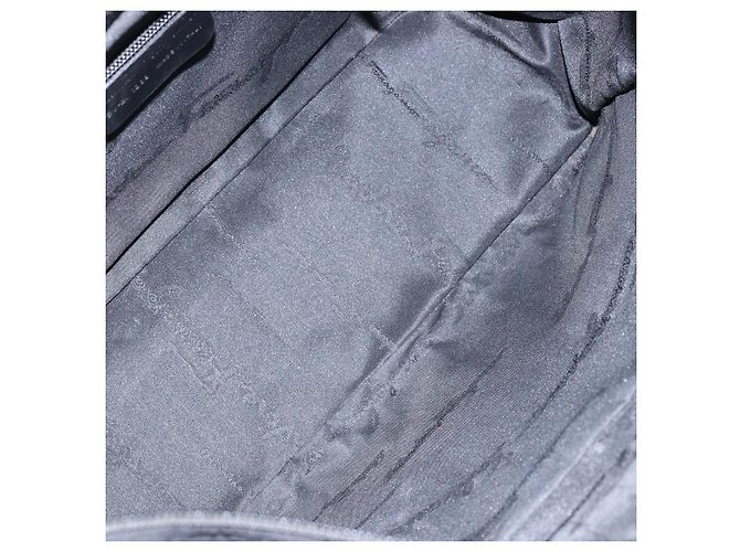 Borsa a mano Salvatore Ferragamo in tela nera e argento autentica sw1281 - vista 11