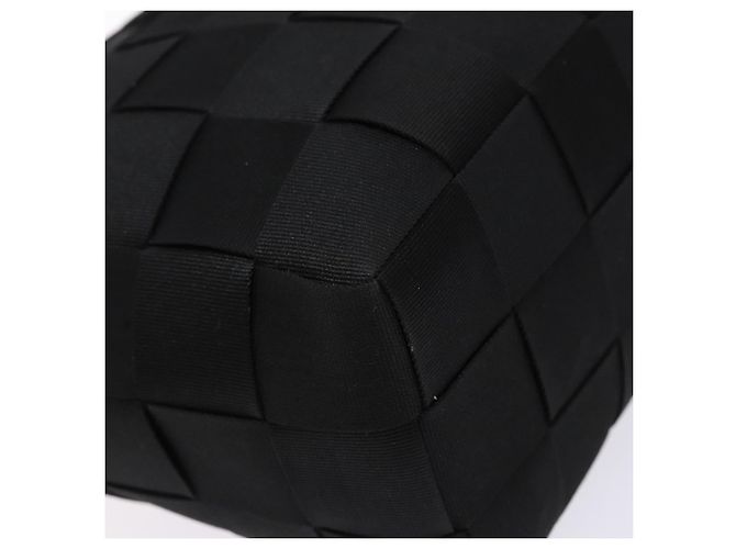 Borsa a mano Salvatore Ferragamo in tela nera e argento autentica sw1281 - vista 14