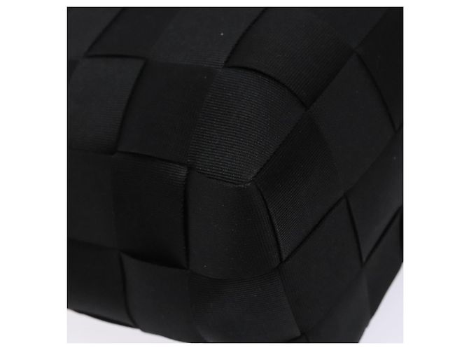 Borsa a mano Salvatore Ferragamo in tela nera e argento autentica sw1281 - vista 16