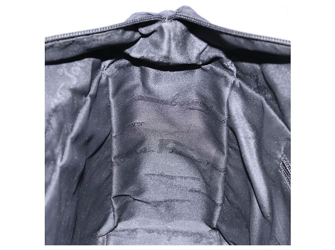 Borsa a mano Salvatore Ferragamo in tela nera e argento autentica sw1281 - vista 19