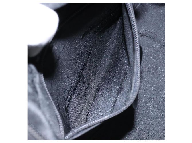 Borsa a mano Salvatore Ferragamo in tela nera e argento autentica sw1281 - vista 20