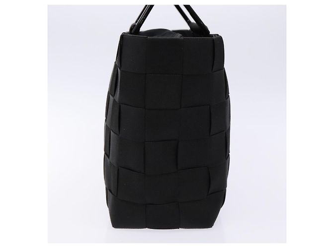 Borsa a mano Salvatore Ferragamo in tela nera e argento autentica sw1281 - vista 3