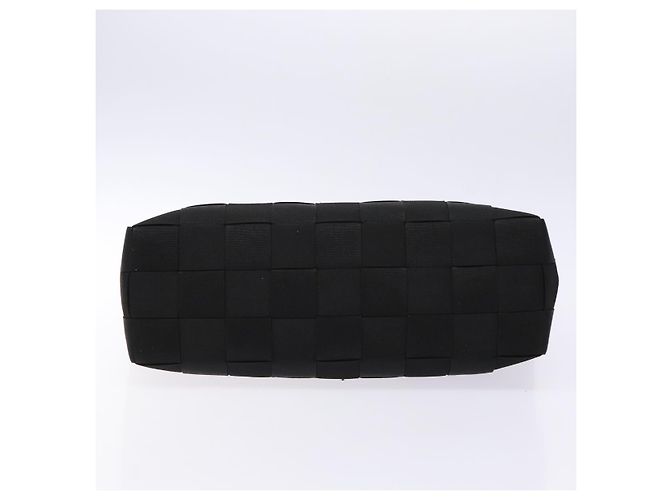 Borsa a mano Salvatore Ferragamo in tela nera e argento autentica sw1281 - vista 5