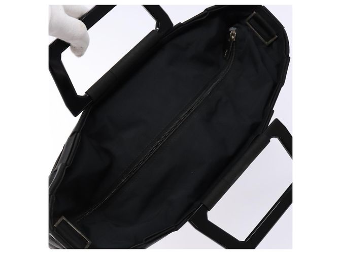 Borsa a mano Salvatore Ferragamo in tela nera e argento autentica sw1281 - vista 6