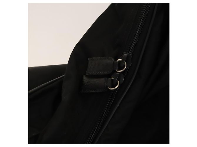 PRADA Funda para prendas de nylon negro plateado Auth bs28232 Plata - vista 10
