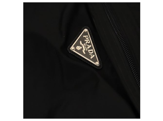 PRADA Funda para prendas de nylon negro plateado Auth bs28232 Plata - vista 20