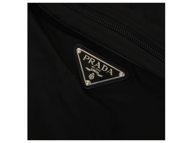 PRADA Funda para prendas de nylon negro plateado Auth bs28232 Plata - vista 24