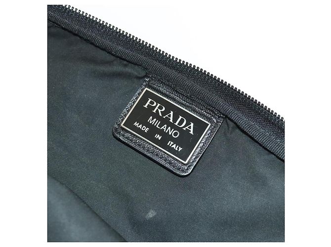 PRADA Funda para prendas de nylon negro plateado Auth bs28232 Plata - vista 29
