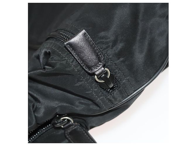 PRADA Funda para prendas de nylon negro plateado Auth bs28232 Plata - vista 30