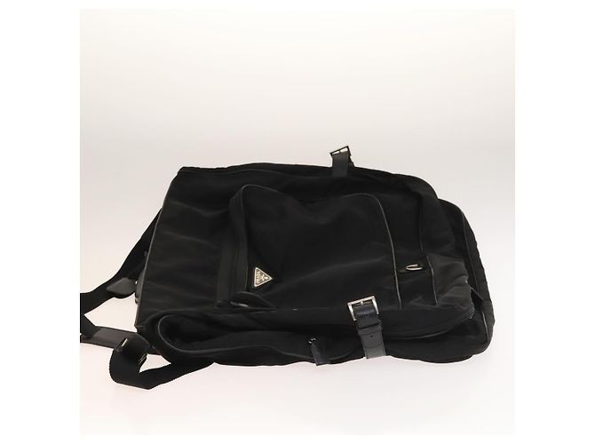 PRADA Funda para prendas de nylon negro plateado Auth bs28232 Plata - vista 4