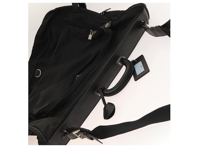 PRADA Funda para prendas de nylon negro plateado Auth bs28232 Plata - vista 6