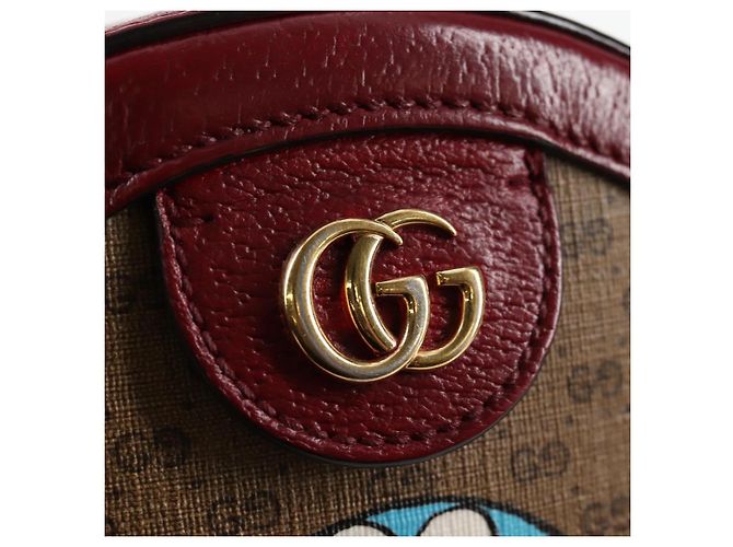 Borsa di collaborazione GUCCI Micro GG Supreme Doraemon in PVC beige 625216 Auth 133618 - vista 19