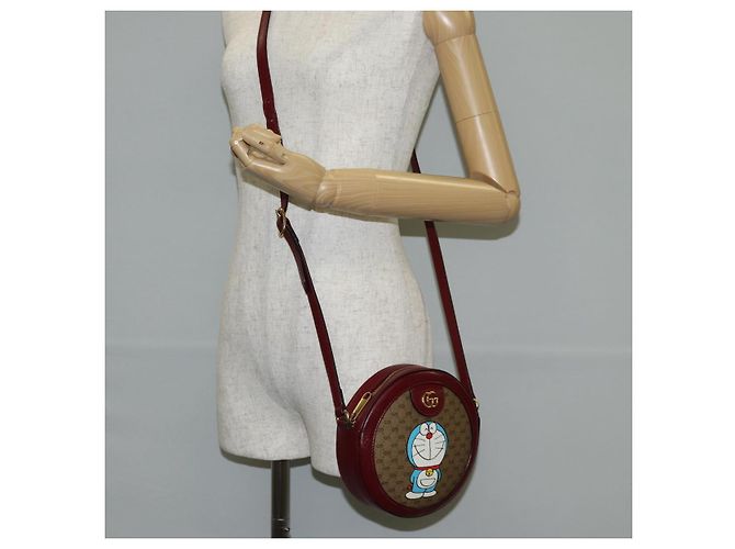 Borsa di collaborazione GUCCI Micro GG Supreme Doraemon in PVC beige 625216 Auth 133618 - vista 25