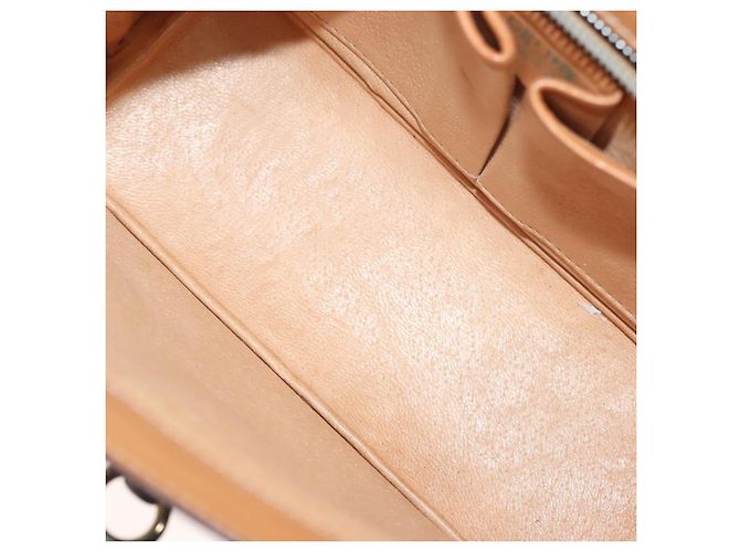 Céline Borsa a mano in tela Macadam CELINE in pelle PVC marrone oro Auth 136069 D'oro - vista 11
