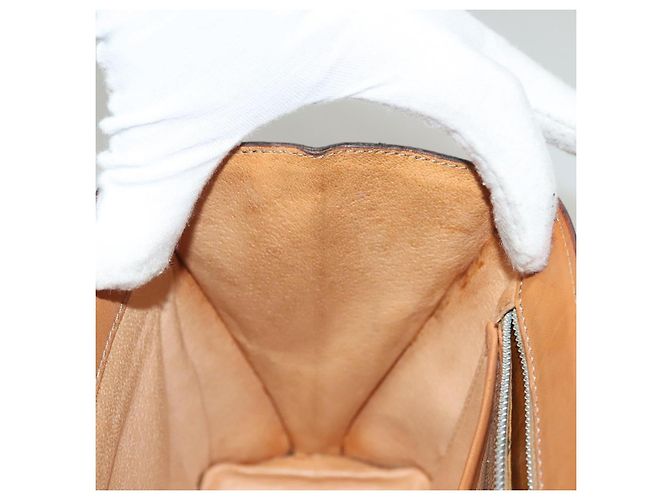 Céline Borsa a mano in tela Macadam CELINE in pelle PVC marrone oro Auth 136069 D'oro - vista 19