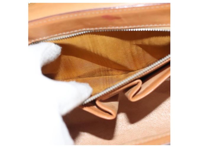 Céline Borsa a mano in tela Macadam CELINE in pelle PVC marrone oro Auth 136069 D'oro - vista 21