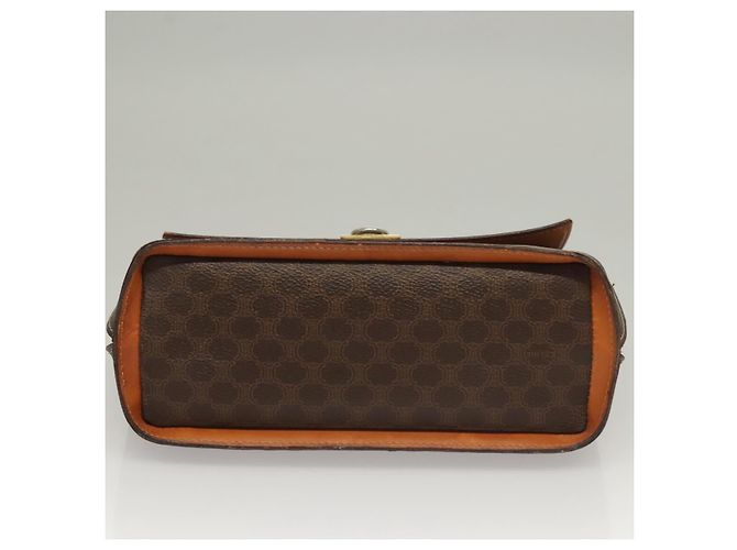 Céline Borsa a mano in tela Macadam CELINE in pelle PVC marrone oro Auth 136069 D'oro - vista 5