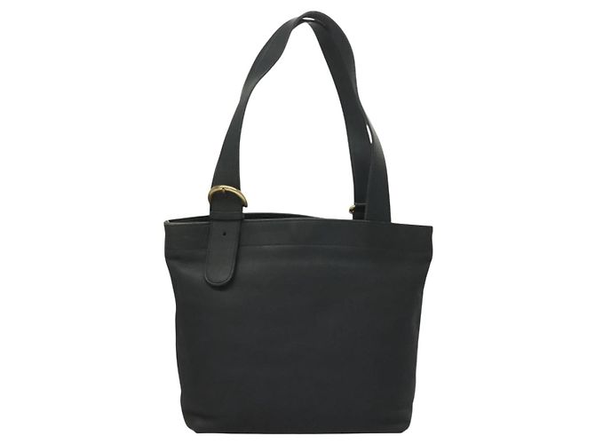 Coach Borsa Tote in Pelle Blu Navy e Oro Auth am8870 D'oro - vista 13