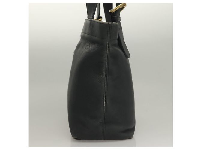 Coach Borsa Tote in Pelle Blu Navy e Oro Auth am8870 D'oro - vista 4