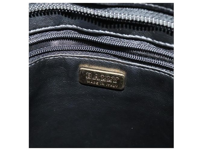 BALLY Borsa a Spalla a Catena Pelle Nera Oro Auth kk542 Nero D'oro - vista 11