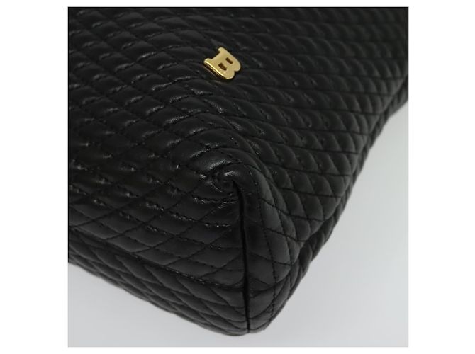 BALLY Borsa a Spalla a Catena Pelle Nera Oro Auth kk542 Nero D'oro - vista 9