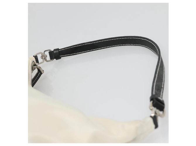 PRADA Schultertasche Nylon Weiß Silber Authentisch 136266 - Ansicht 14