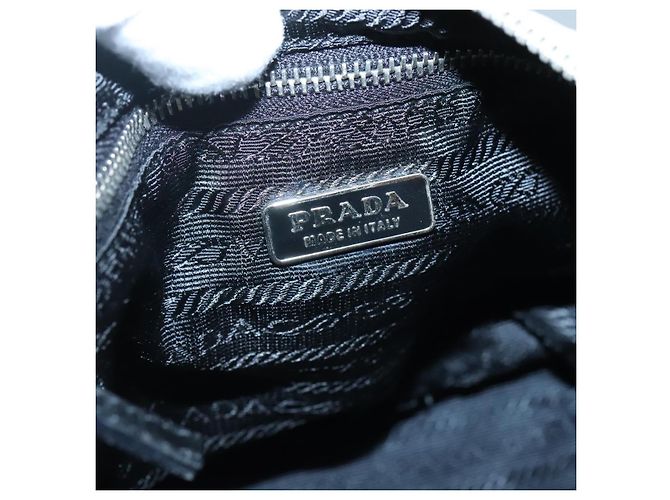PRADA Schultertasche Nylon Weiß Silber Authentisch 136266 - Ansicht 20