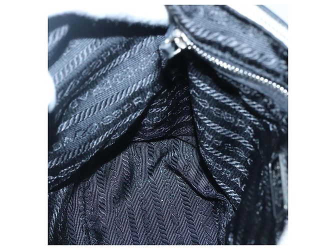PRADA Schultertasche Nylon Weiß Silber Authentisch 136266 - Ansicht 22