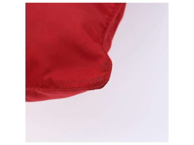 PRADA Schultertasche Nylon Rot Silber Authentisch bs28053 - Ansicht 16