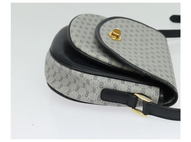 Gucci Borsa a Spalla Micro GG Supreme PVC Navy Gold Auth 135606 D'oro Blu navy - vista 4