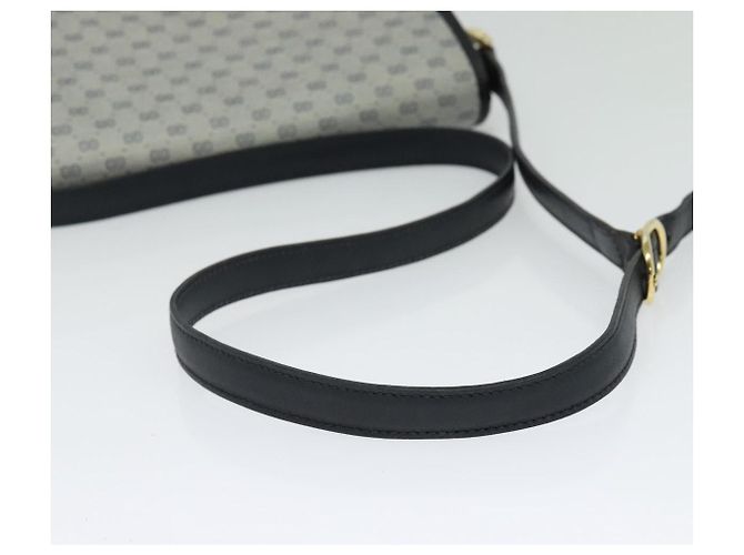 Gucci Borsa a Spalla Micro GG Supreme PVC Navy Gold Auth 135606 D'oro Blu navy - vista 7