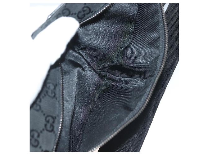 Borsa a vita GG Canvas Gucci Nera Argento 28566 Auth yk19002 Nero - vista 11