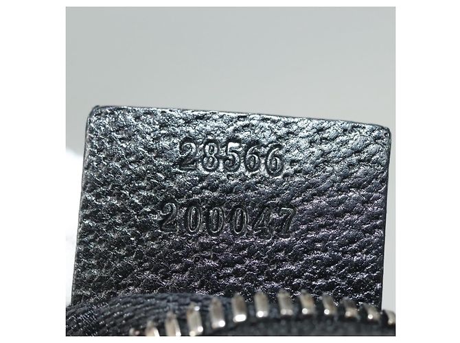 Borsa a vita GG Canvas Gucci Nera Argento 28566 Auth yk19002 Nero - vista 12
